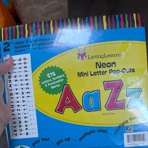 Neon Mini Letter Pop-Outs - Multicolor